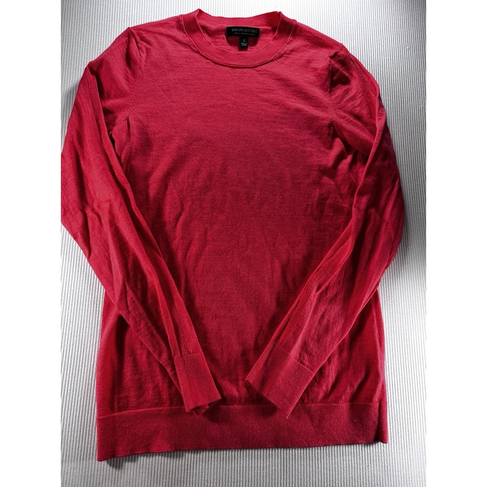 Banana Republic Womens 100% Merino Wool  Long Sleeve Sweater W/Sleeve‎ Cutouts S